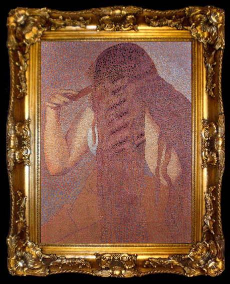 framed  Henri Edmond Cross Woman Combing her Hair, ta009-2